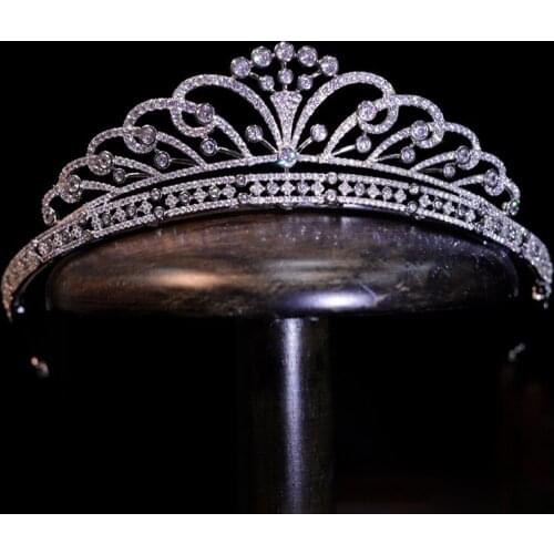 Elegant Full Zircon Brides Crowns Tiaras Stunning Crystal Headpieces Wedding Hair Accessories Prom Hair Jewelry Gift