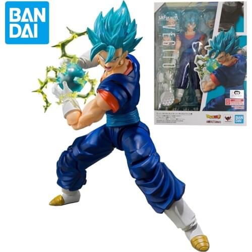 Bandai SHF Dragon Ball 15cm Super Saiyan God Vegito Action Figure Anime Model Adult Doll Decoration Toy Child Birthday Gift