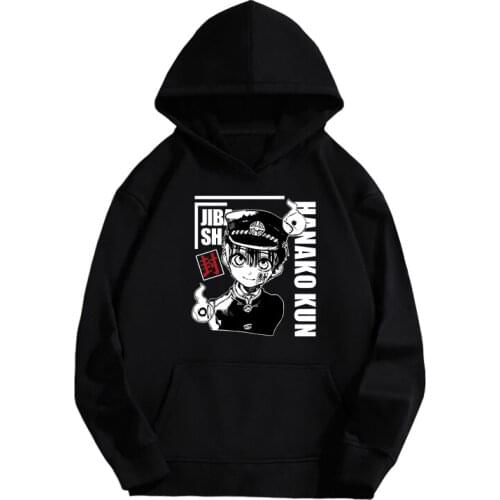 Toilet-Bound Hanako-kun fleece Hoodie black Pullover casual tops anime Hanako Kun Cosplay men women Hoodies and Sweatshirts