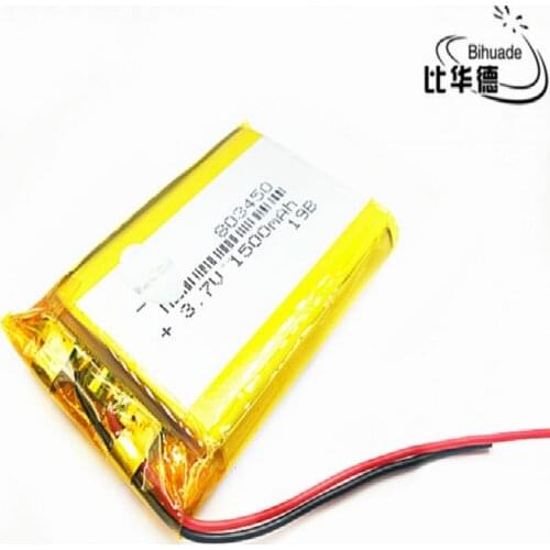 Good Qulity 3.7V 1500mAh 803450 Lithium Polymer LiPo Rechargeable Battery For Mini Fan MP4 MP5 GPS Toy PDA Headset