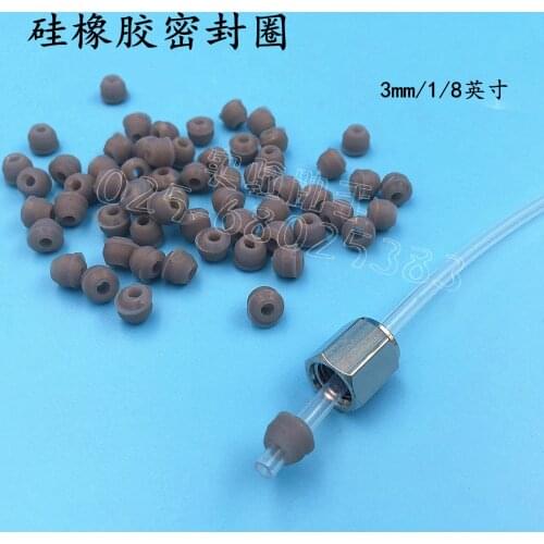 100pcs fai 3 sealing ring 2mm 3mm ferrule sealing O-ring Gas path gasket Chromatography accessories Rubber Laboratory