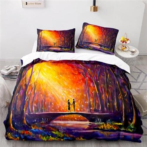 Family Art Oil Painting 3D Bedding Set Print Duvet Cover Set with Pillowcase Twin Full Queen King Size Home Bedroom Decor 2/3pcs