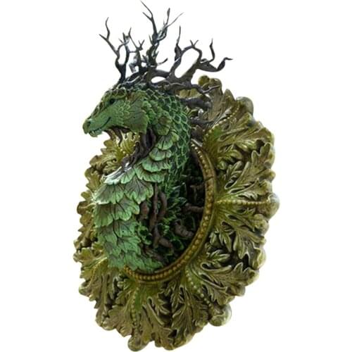 FOREST DRAGON GARDEN STATUE SCULPTURE RESIN FIGURINE YARD OUTDOOR DECOR