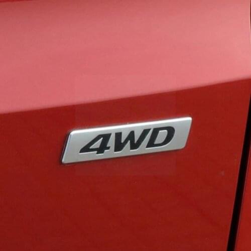 3D Metal Sticker 4WD Emblem 4X4 Badge Decals Four Wheel Car Mitsubishi CRV Sticker ASX Logo For Honda Lada Drive Outlander V0B2