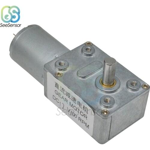 4632-370 DC 12V Worm Gear Motor Reducer 1-250RPM DC High Torque Electric Motor Metal Gear Reverse Self Lock Automation Equipment