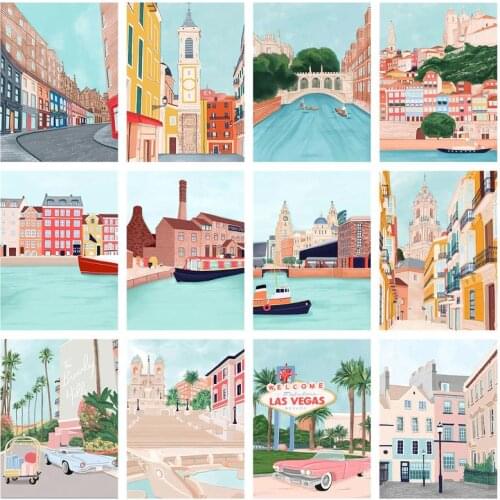 SDOYUNO Paint By Numbers Scenery Oil Painting By Numbers On Canvas Landscape 40x50cm Frameless DIY Home Decor Wall Art