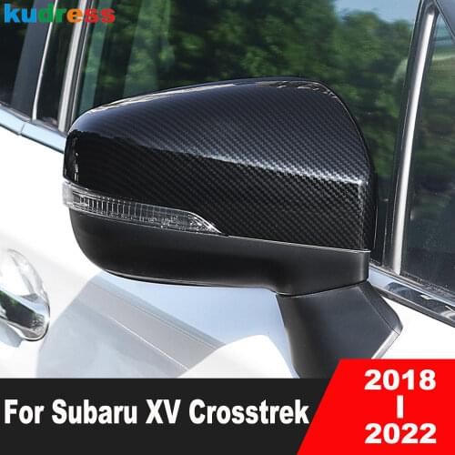 Rearview Mirror Cover Trim For Subaru XV Impreza Crosstrek 2018 2019 2020 Carbon Fiber Car Rear View Mirrors Covers Accessories