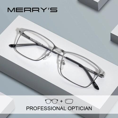 MERRYS DESIGN Men Fashion Prescription Ultralight Glasses Myopia Eyeglasses Male Business Style Optical Glasses S2027PG