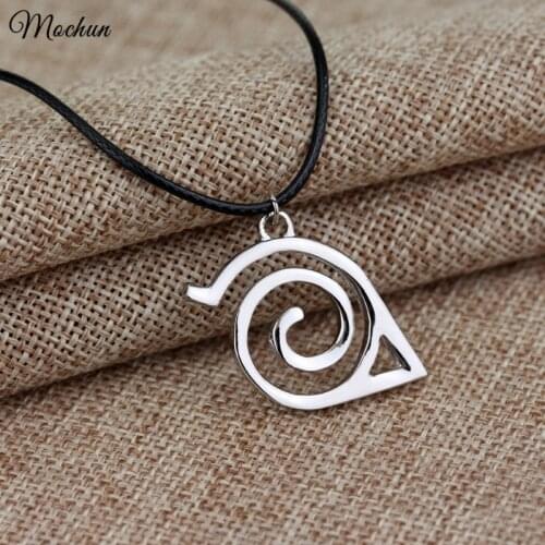 Trendy Fashion New Pendant Necklace Double Bands Konoha Sign For Men And Women Wholesale And Retail
