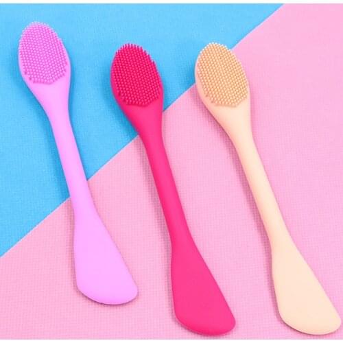 Professional Facial Mask Brush Double Side Silicone Facial Face Mask Brush Mask Mud Mixing Skin Care Cosmetic Foundation Brush