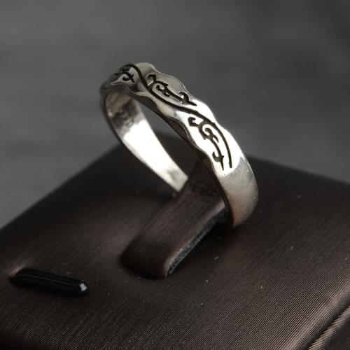 Simple Carving Design 925 Silver Rings femme mode 2021 Newest Wholesale Party Gift Drop Shipping