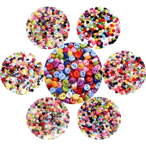 200pcs6mm Mixed-shaped Resin Sewing Buttons For Clothing Flatback Cabochon Scrapbooking Crafts Bouton Decoration Diy Accessories