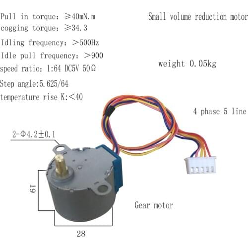 28BYJ-48 Reduction Step Gear Stepper Motor DC 5V 4 Phase 28byj 28byj48 for Arduino