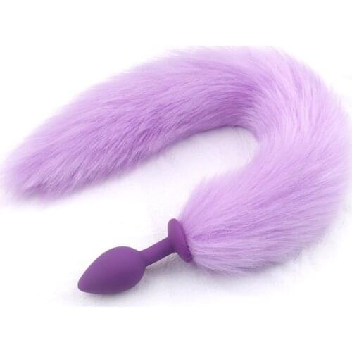 Faux Fox Tail Butt Anal Plug Surface Soft Silicone Anal Sex Toys For Women Couples Adult Sex Games Products Erotic Role Play Toy