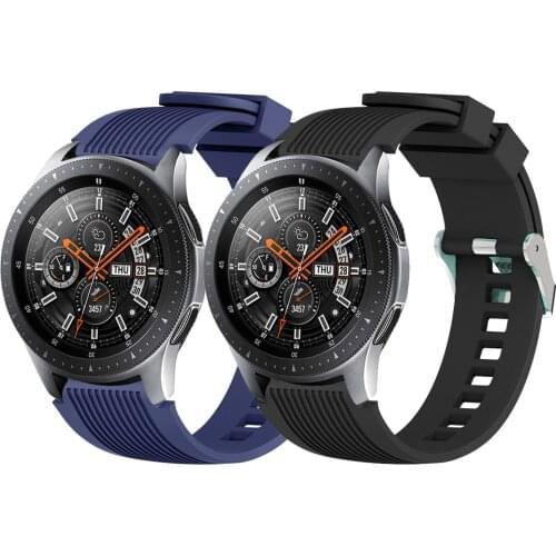 Ruled Silicone Strap Compatible with Samsung Galaxy Watch 46mmm/Gear S3/Huawei Watch GT2/Huami Amazfit GTR for 22mm 20mm strap