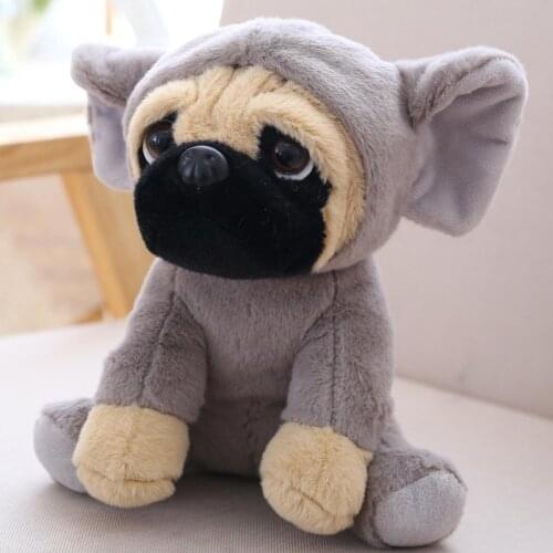 Cute The SharPei turned dog doll plush toy hat dog doll simulation belldog Pug Stuffed animals Toys For Children Christmas Gifts