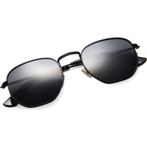 Trend polarized sunglasses female small frame metal uv400 sunglasses colorful mercury glasses fashion driving sunglasses men