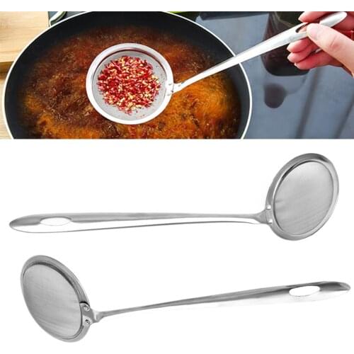 Super Thick Japanese Hot Pot Filter Soup Skimmer Spoon Mesh Pertor Strainer Fat Oil Skim Grease Foam