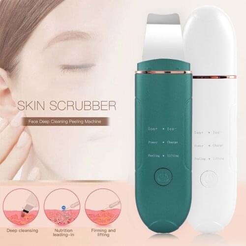 Ultrasonic Skin Scrubber Vibration Face Blackhead Remover Facial Scrubber Shovel Clean Cavitation Peeling Face Lift Machine