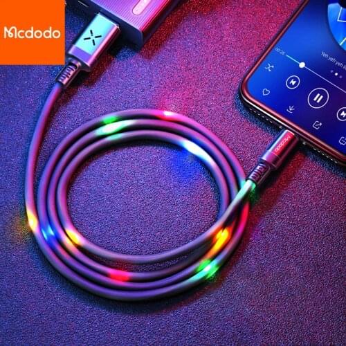 MCDODO Voice Control LED USB Cable Mobile Phone Charger Data Cord For iPhone 11 Pro Max Xs Xr X 8 7 6s 6 Plus 5 5c 5s SE iPad 4