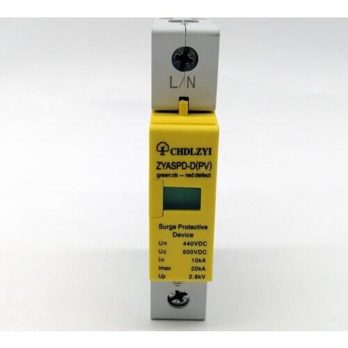 1P House PV Solar System Arrester Surge Protector SPD DC 500V 800V 1000V 10-20KA Surge Protective Device