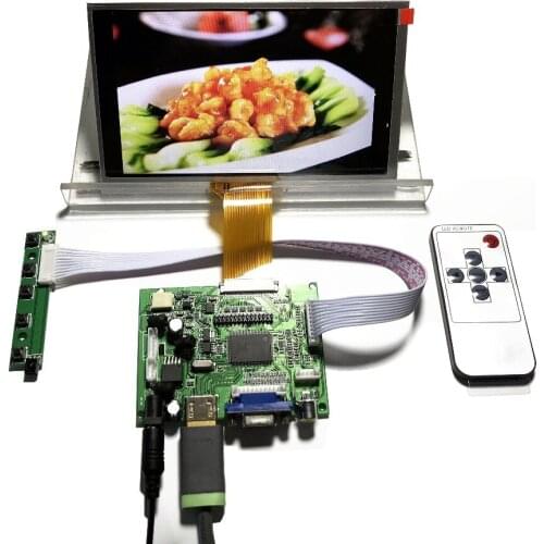 VGA 2AV HDMI-Compatible LCD controller board with 7 inch 800*480 TFT WLED AT070TN94 400 cd/m2