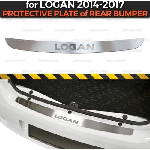 Protective plate of rear bumper for Renault Logan 2014-2017 stainless steel protection cover pad scuff sill car styling guard