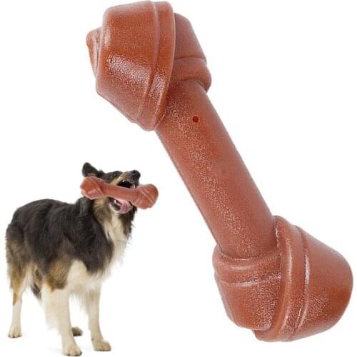 1PC Rubber Bone Dog Toy Pet Bite Resistant Creative Training Pet Squeaky Toy Creative Funny Toys For Puppy Teeth Cleaning Toy
