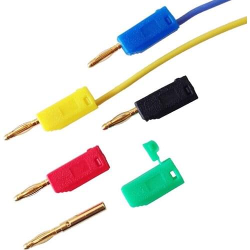 10pcs 2mm Au Golden Plated Stackable Banana Plug Wire Audio Cable Adapter BP2206