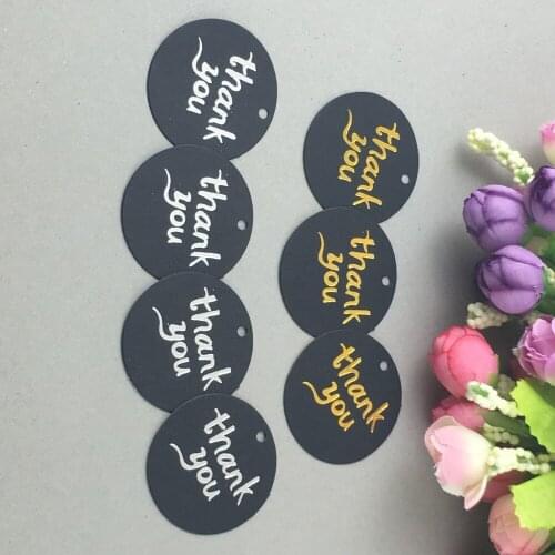 200PCS Black stamping"Thank You"Tags DIY Gift Tags Packaging Labels for Handmade Gift/cake/garment/box/Book/Jewelry/Bags/Toy