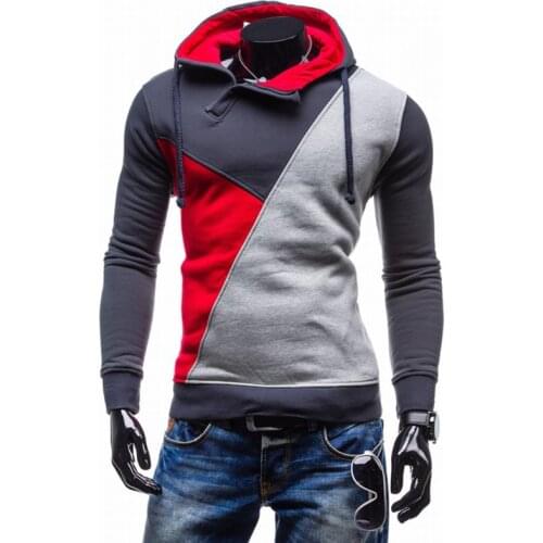2018 Men Hoodies Hombre Male Brand Hip Hop Hoodie Color stitching Sweatshirt Mens Hoodies Slim Fit Men Hooded tops Size XXL GKUL