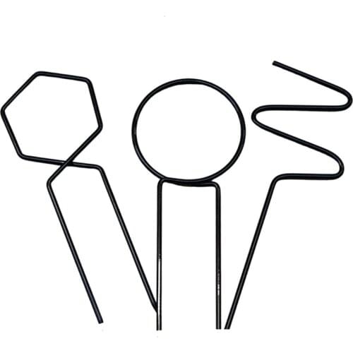 H55A 3pcs Metal Irregular Garden Plant Support Stake Stand for DIY Potted Climbing