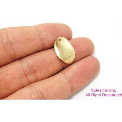 Brass charms 18x11.5mm Textured wave oval Raw brass pendant earrings findings -100pcs R122