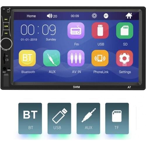 80% Hot Sale Car Player A7 7 Inch Screen High Definition Car Bluetooth MP5 Player AUX U Disk FM Radio Car Accessories