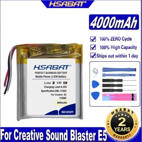 HSABAT Sound Blaster E5 4000mAh Battery for Creative Sound Blaster E5 Batteries