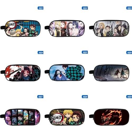 Anime Demon Slayer: Kimetsu No Yaiba Pencil Bag Cosmetic Cases Kids School Supplies Storage Makeup Bag toy gift