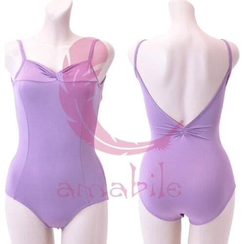 Ballet Dance Gymnastics bowtie collar leotard sling backless adult leotard suit AL0172