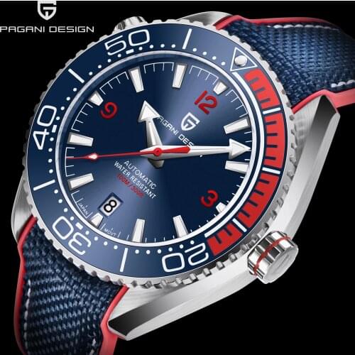 PAGANI DESIGN Mens Sports Mechanical Watch Sapphire Crystal New Stainless Steel Waterproof Automatic Watch Men relogio masculin