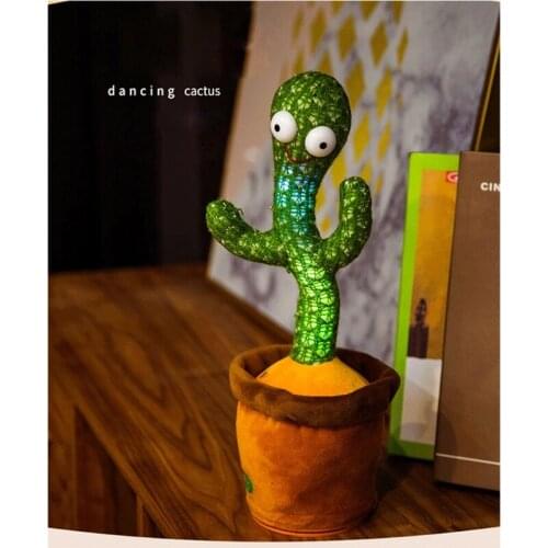 Electronic Dancing Singing Recording Move Rotate Cactus Plush Toy Gift Kids Ins Early Childhood Education Toys