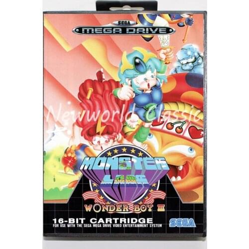 Wonder Boy 3 Monster Lair 16 bit For Genesis MD Game Card With Box For Sega Mega Drive For Genesis