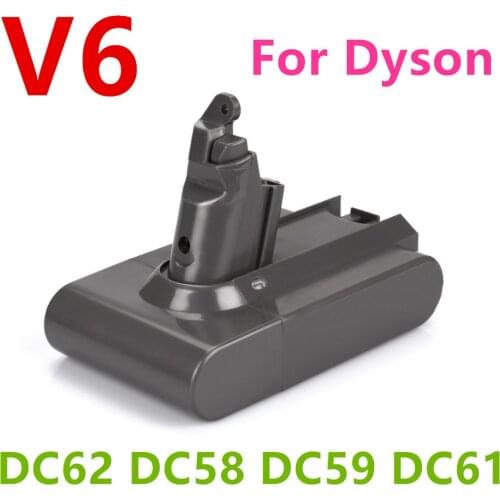 Dyson Dc62 Battery 4.0/6.8/9.8Ah 21.6V Li-ion Battery For Dyson V6 DC58 DC59 DC61/62/74 SV07 SV03 SV09 Vacuum Cleaner Battery