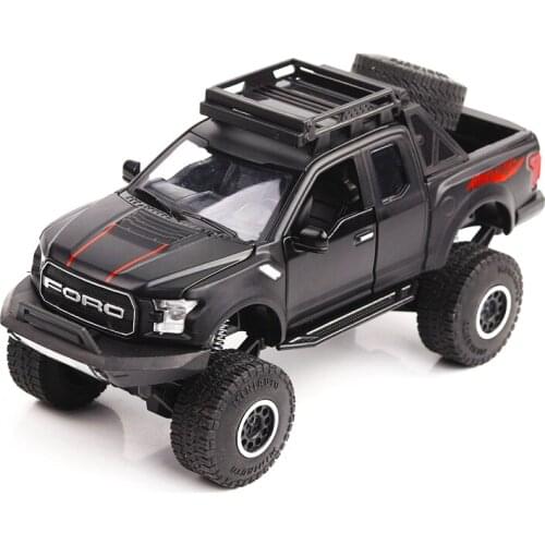 1:32 Scale Simulation Raptor F150 Car Model Diecast Vehicle Toys Hot Pick-up Truck With Wheels Alloy Auto Toy For Boy Xmas Gifts