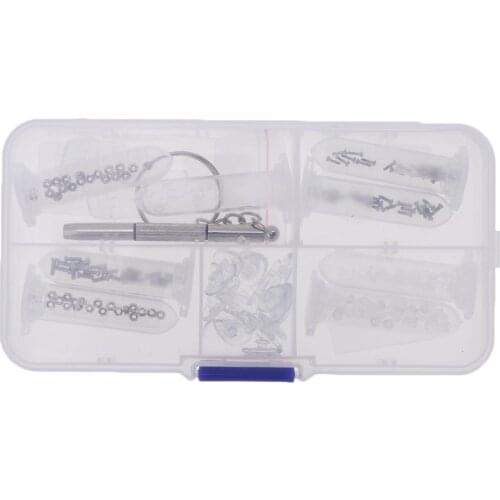 Assortment Kits Sunglasses Spectacles Repair Tools with Plastic Clear Box