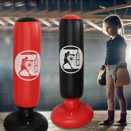 120/160cm Inflatable Boxing Column PVC Thickness Fitness Punching Sandbag Tumbler For Kids Adult Force Training