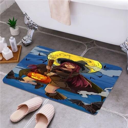 Halloween Entrance Door Floor Mat Door Mat Non-Slip Foot Pad Home Welcome Carpet For Hallway Bath Kitchen Doormat