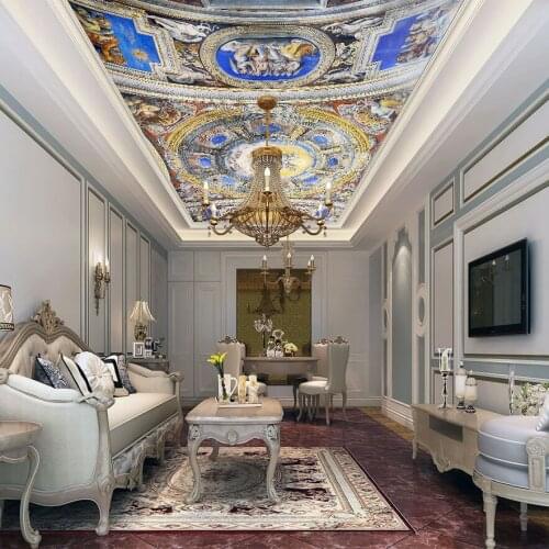 European style Large ceiling Papel Mural 8d/3D Wallpaper Mural for Living Room Wall paper 8d Religion Photo Mural 3D
