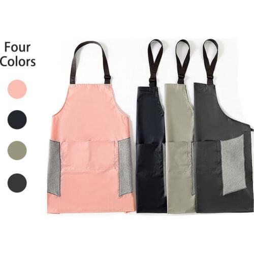 New Kitchen Aprons for Women Men Household Aprons for Kitchen Wipeable Waterproof Oil-Proof cuisine femme Baking Accessories