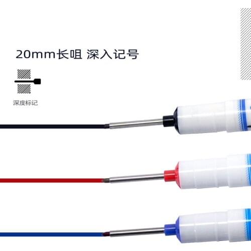 New Long Head Markers Bathroom Woodworking Decoration Multi-purpose Deep Hole Marker Pens Art School Painting Drawing Supplies