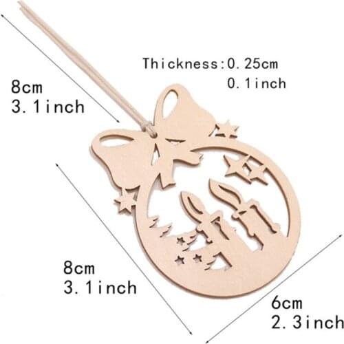 Деревянные новогодние украшения OOTDTY China At AliExpress