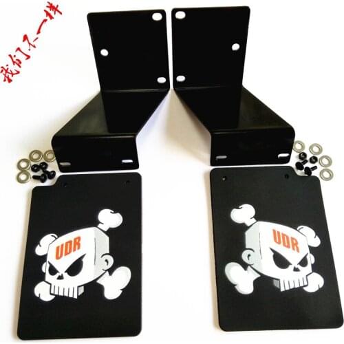 Stainless Steel Frame Rubber Rear Mud Flap for 1/7 Traxxasss UDR Unlimited Desert Racer